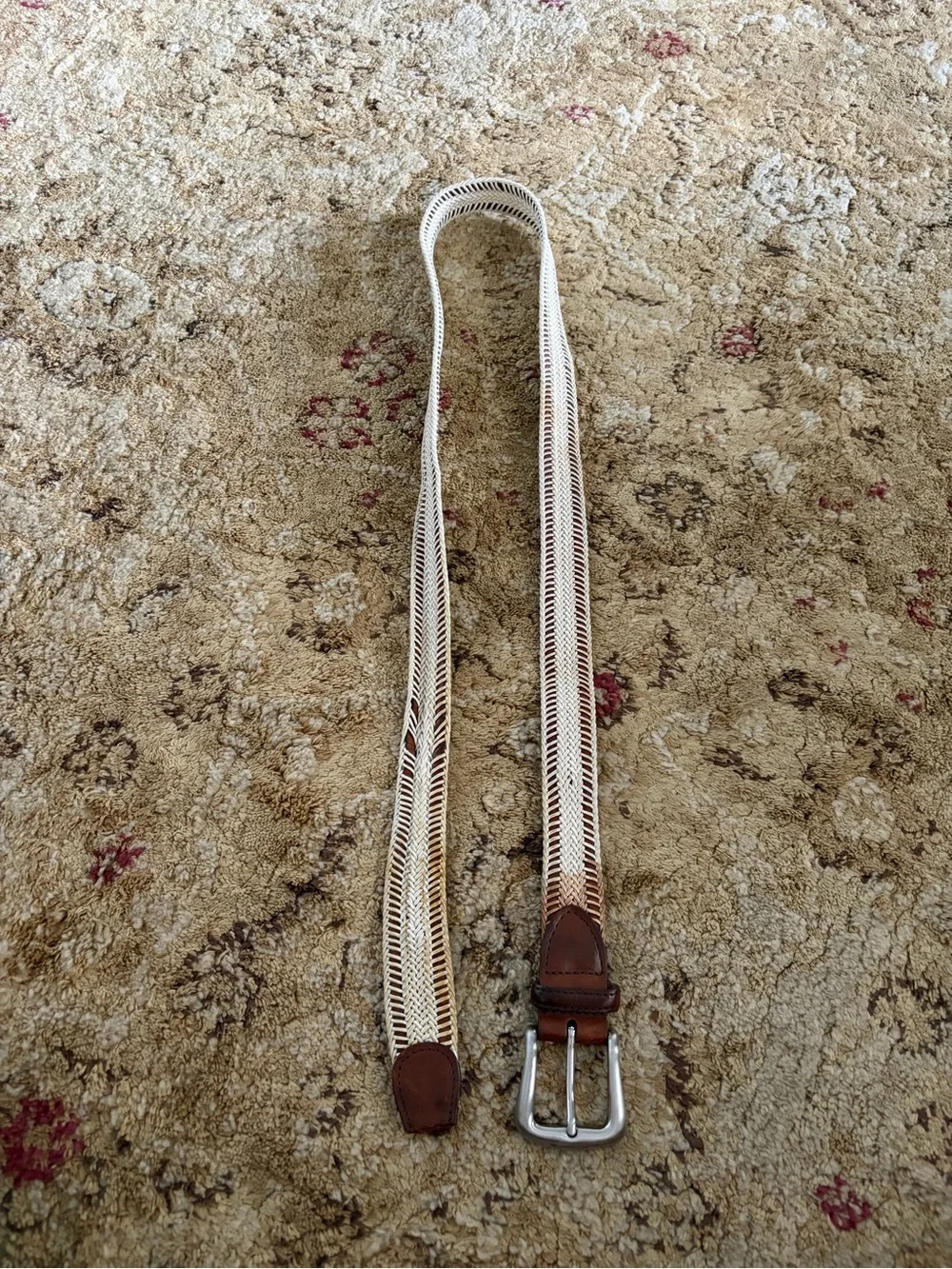 Torino Leather belt with solid brass buckle Retail $125 see pictures size & cond